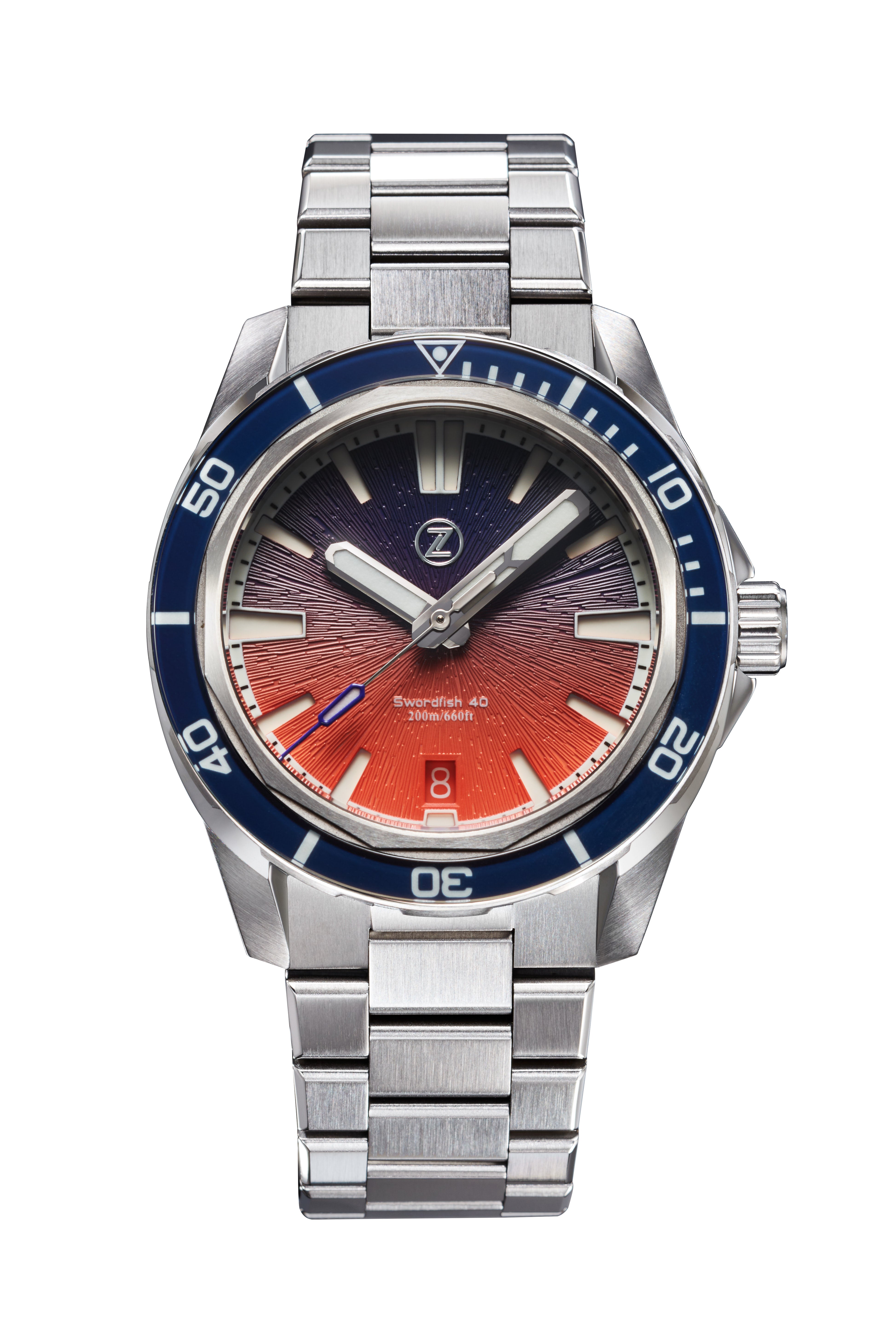 Swordfish 40mm SS 'Dusk' – Zelos Watches