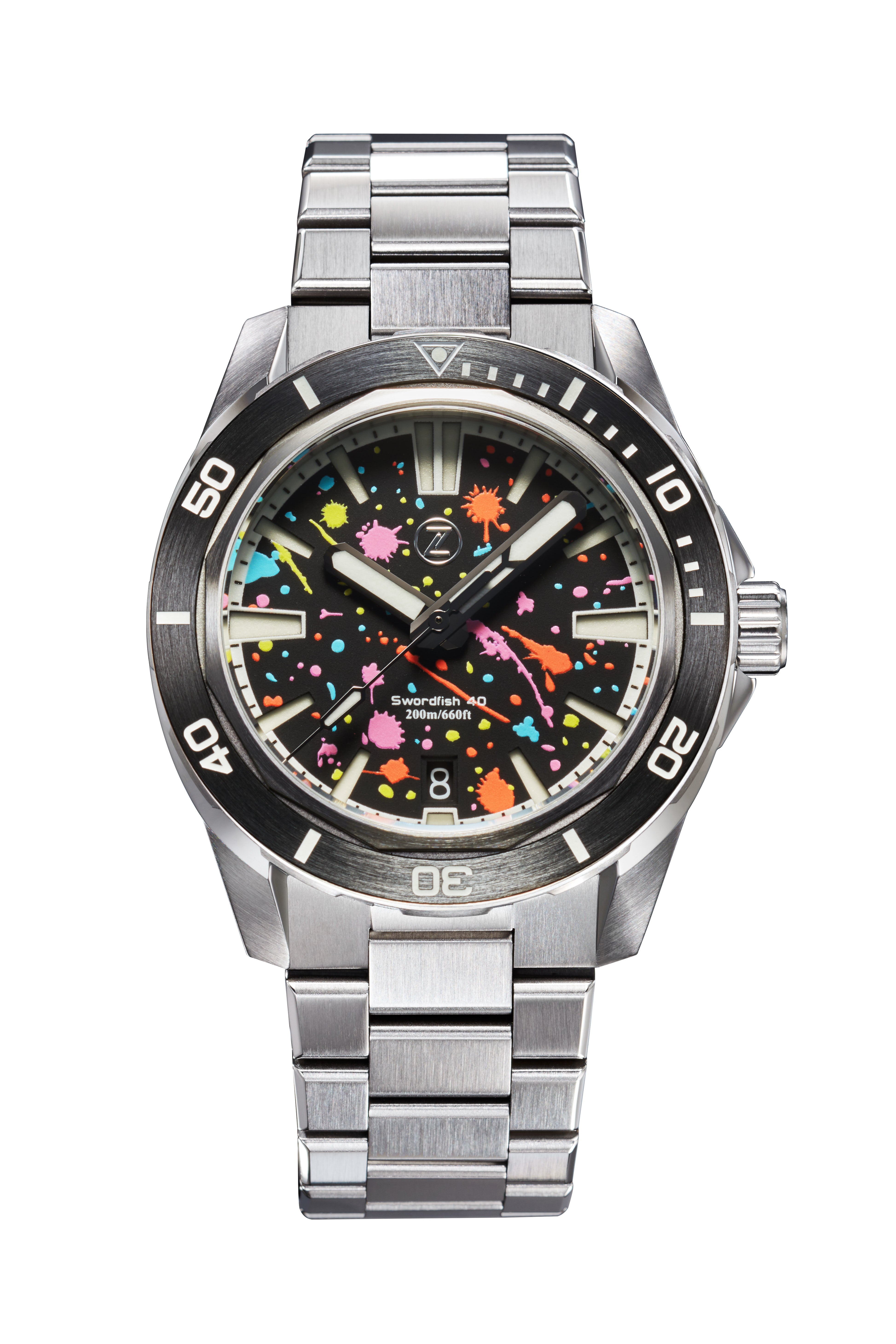 ルミオエスエフ Swordfish 40mm SS 'Neon' – Zelos Watches