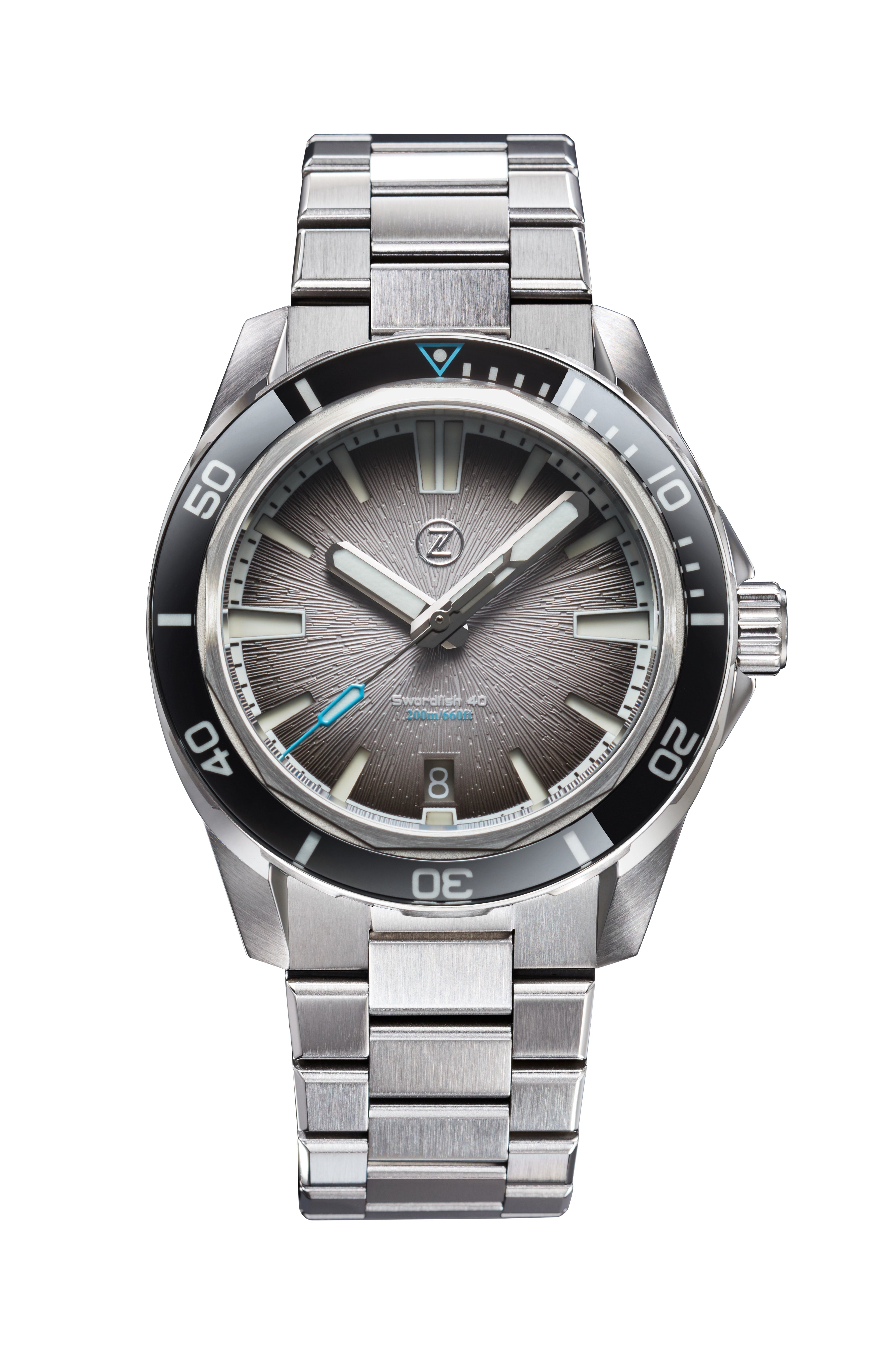 ESOW スイスイ Swordfish 40mm SS 'Slate' – Zelos Watches