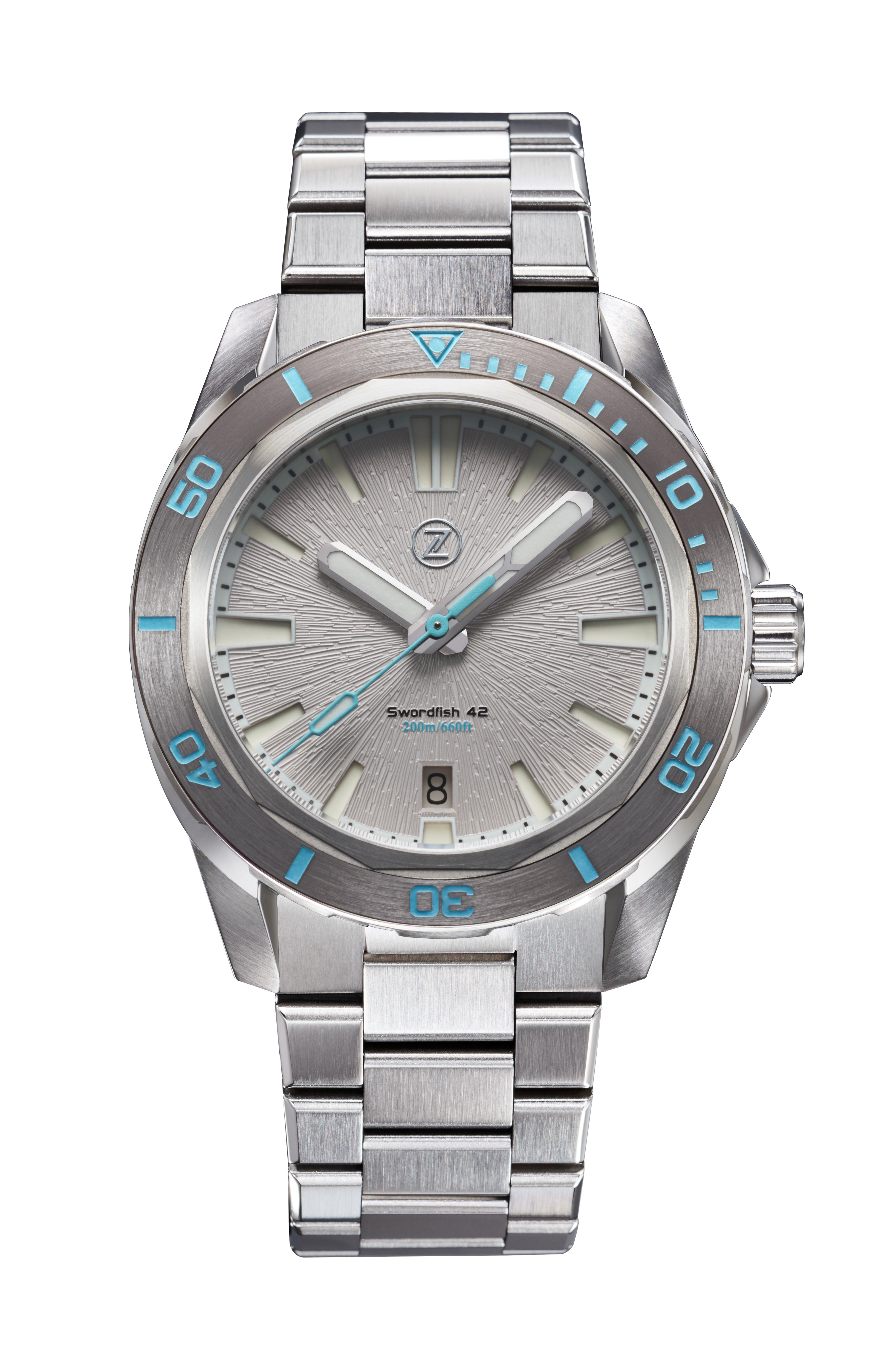 Swordfish 42mm SS 'Arctic' – Zelos Watches