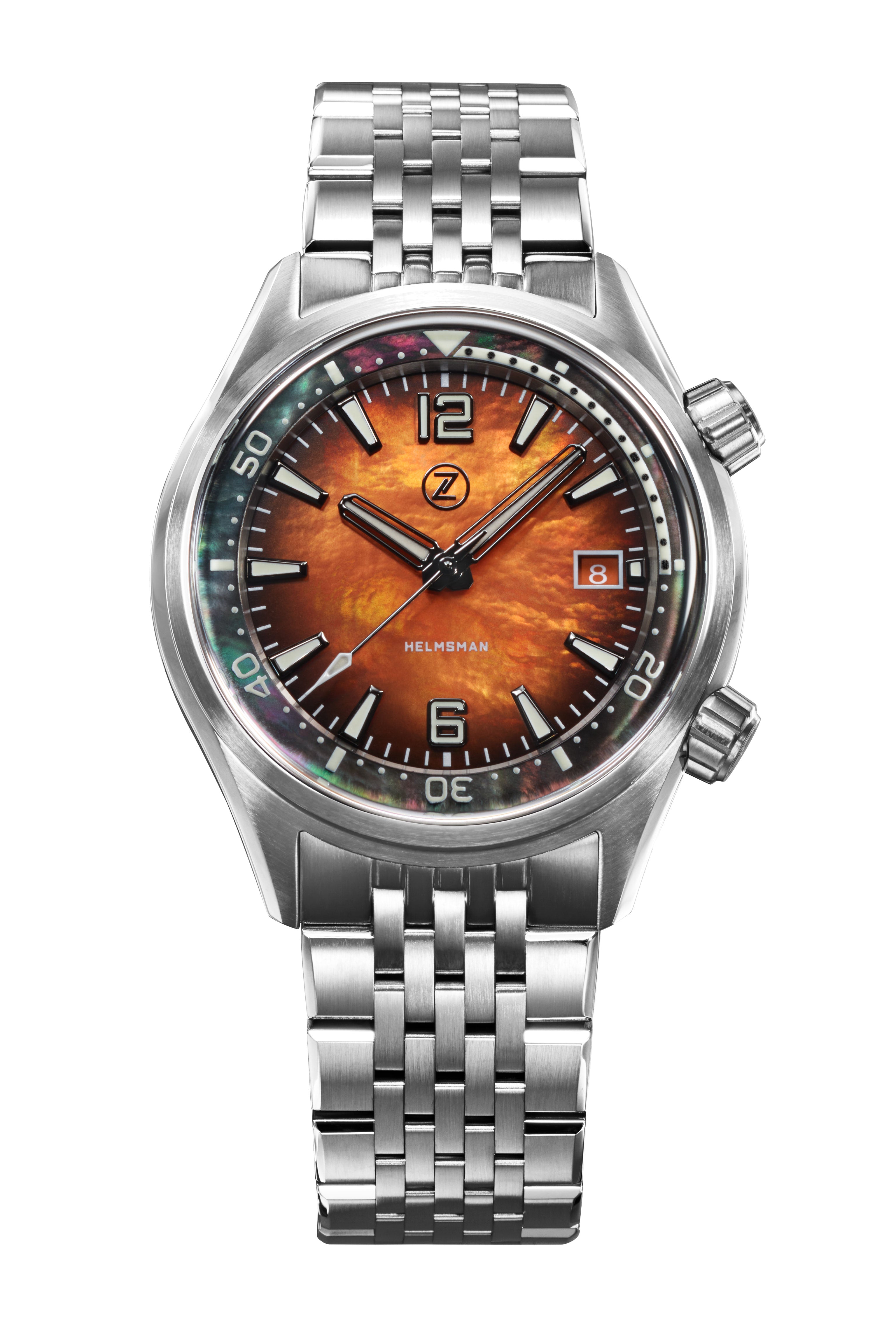ひまわり　ゼオスキン Helmsman SS 'MOP' – Zelos Watches