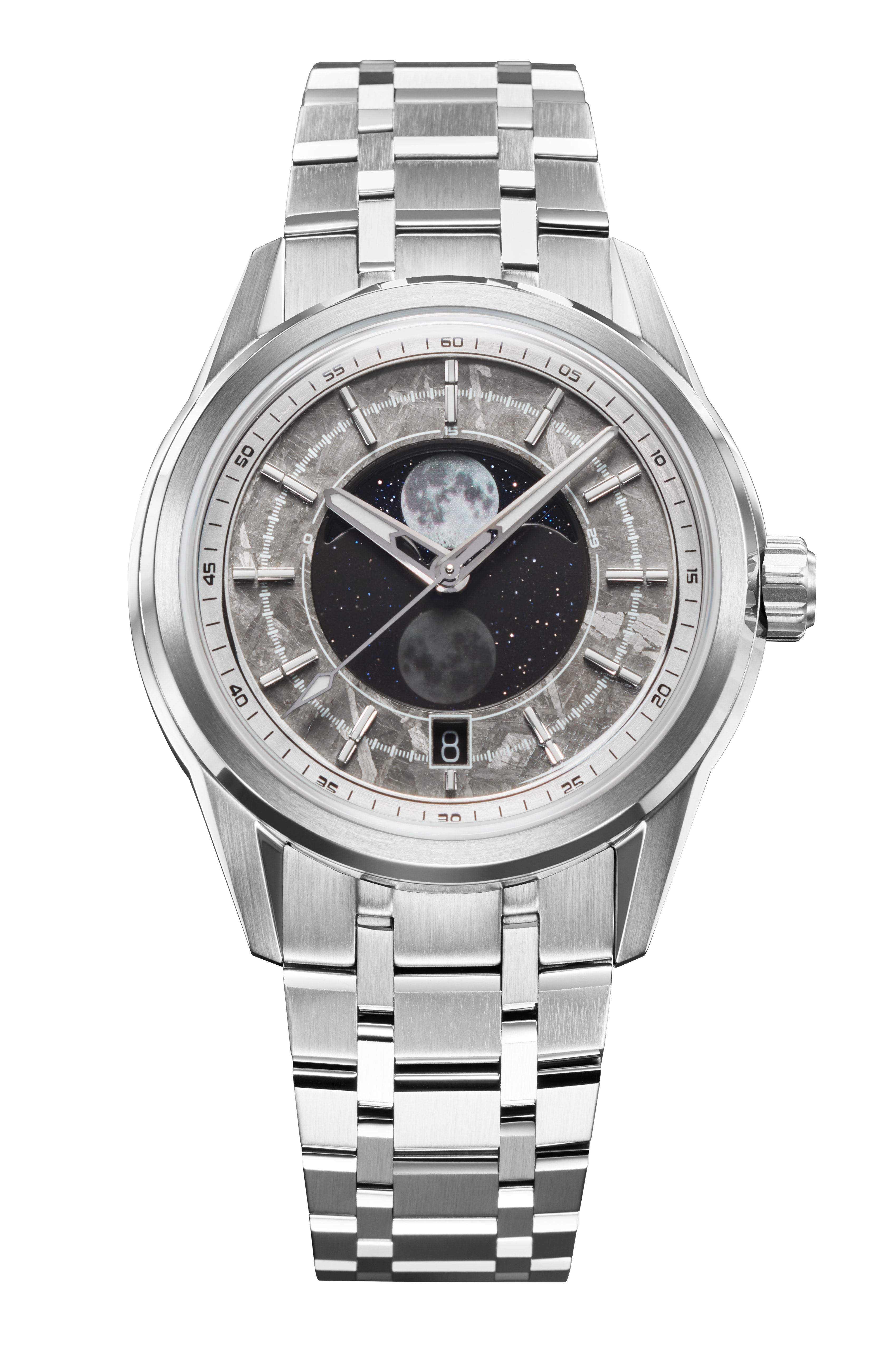 Helica Moonphase Meteorite – Zelos Watches