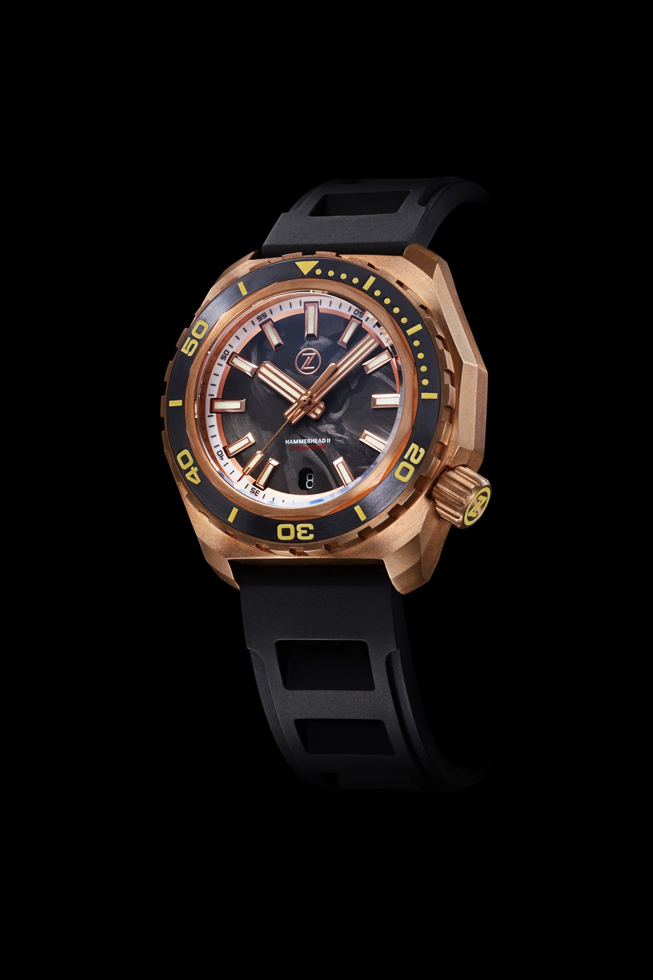 Hammerhead 2 1000m Bronze 'Forged Carbon' ETA2892 – Zelos