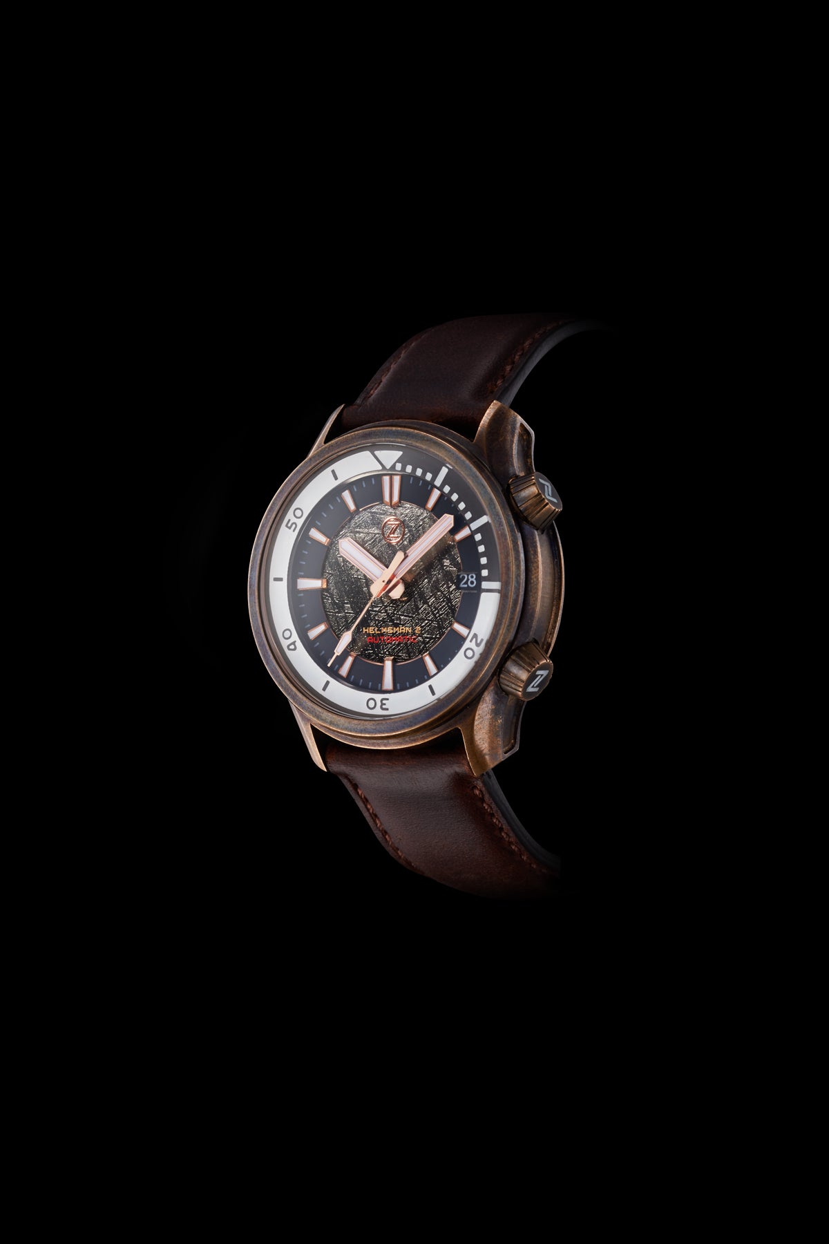 Helmsman 2 Bronze and Steel Diver 300m – Zelos Watches