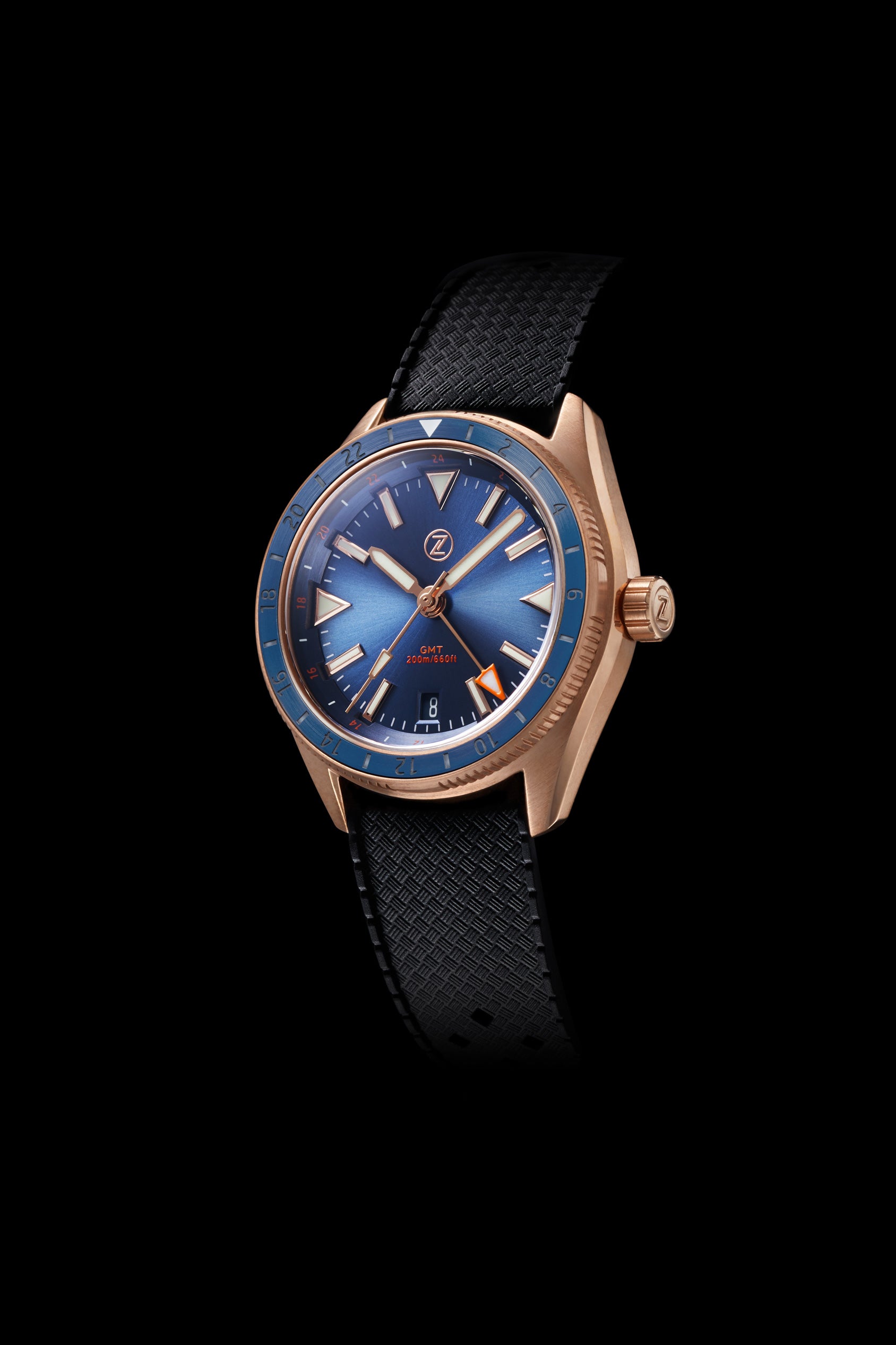 Zelos Watch 自動巻き時計 青色 ギョーシェ ブロンズ Zelos ZX Chronograph | Hands-on Review – WatchReport.com