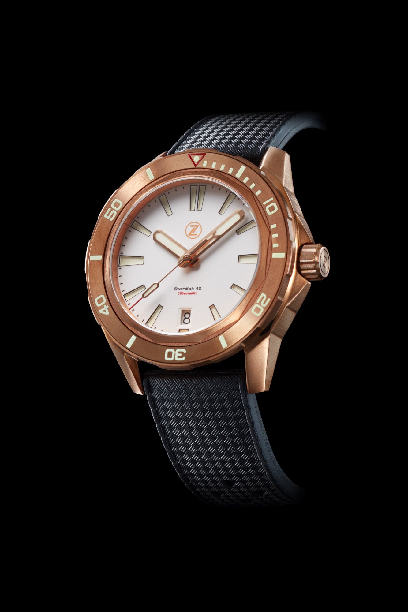 Swordfish 40mm Bronze Frost – Zelos Watches