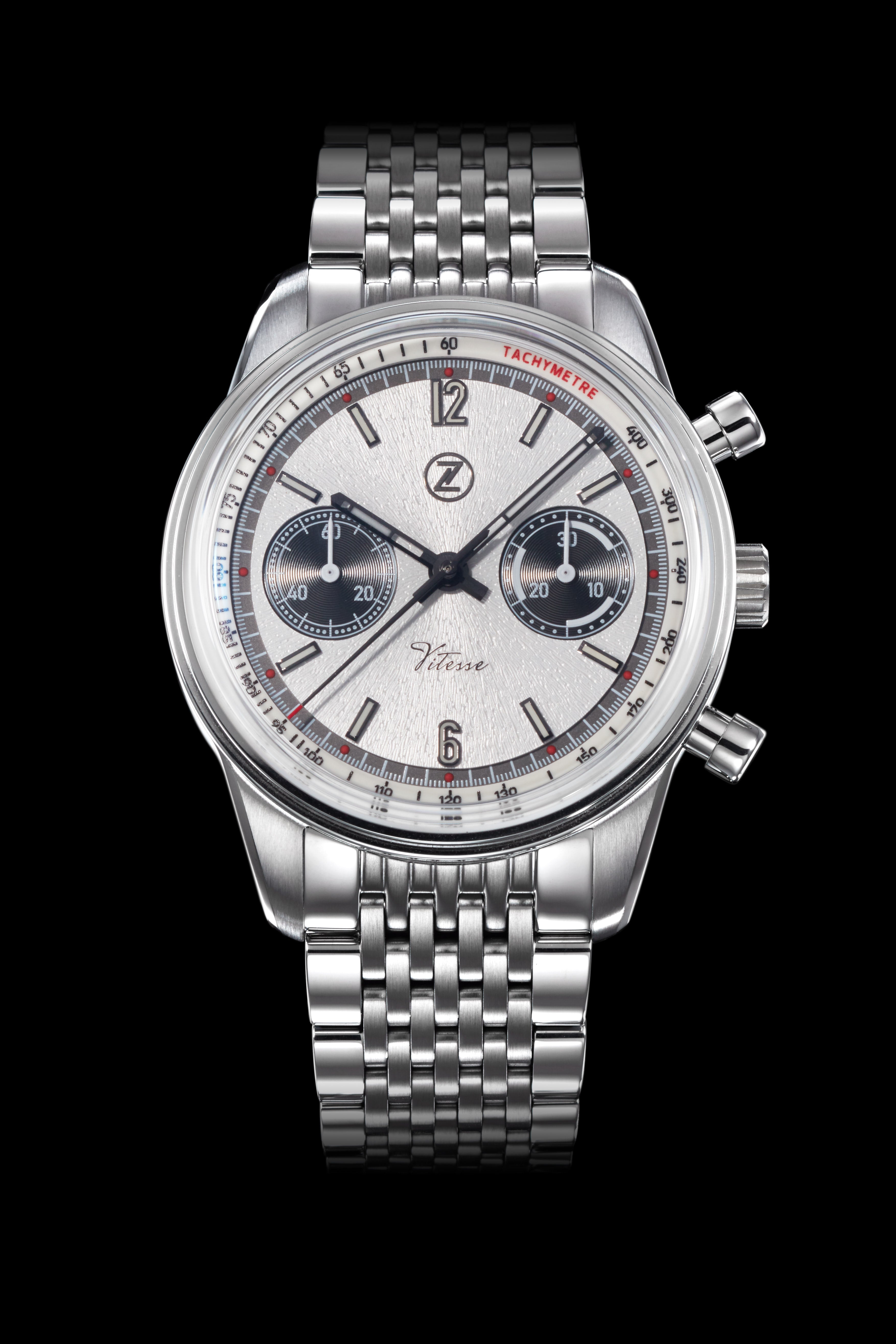 オーバーロード Vitesse 'Panda' Automatic Chronograph – Zelos Watches