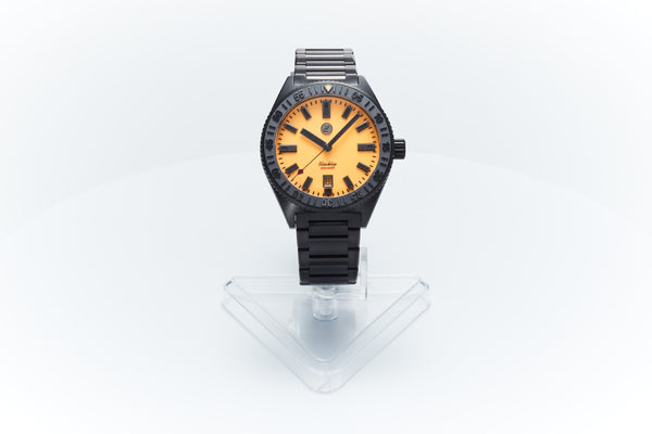 Blacktip 200m Diver DLC Ember – Zelos Watches