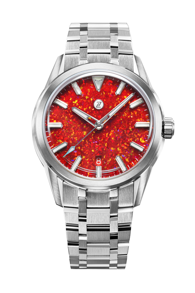 Helica 39 'Red Opal' – Zelos Watches
