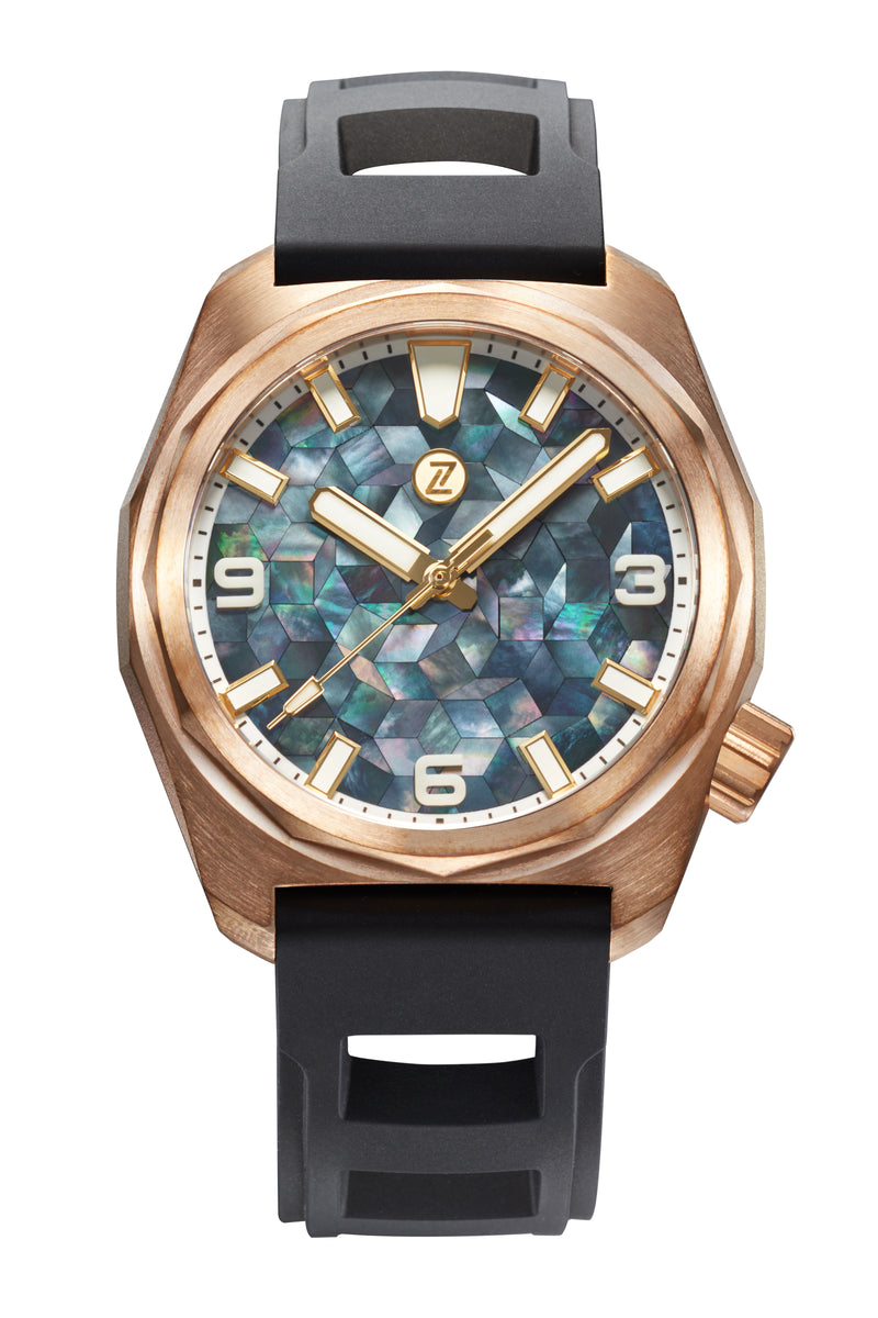 Hammerhead 43 Field Br 'Mosaic MOP' – Zelos Watches