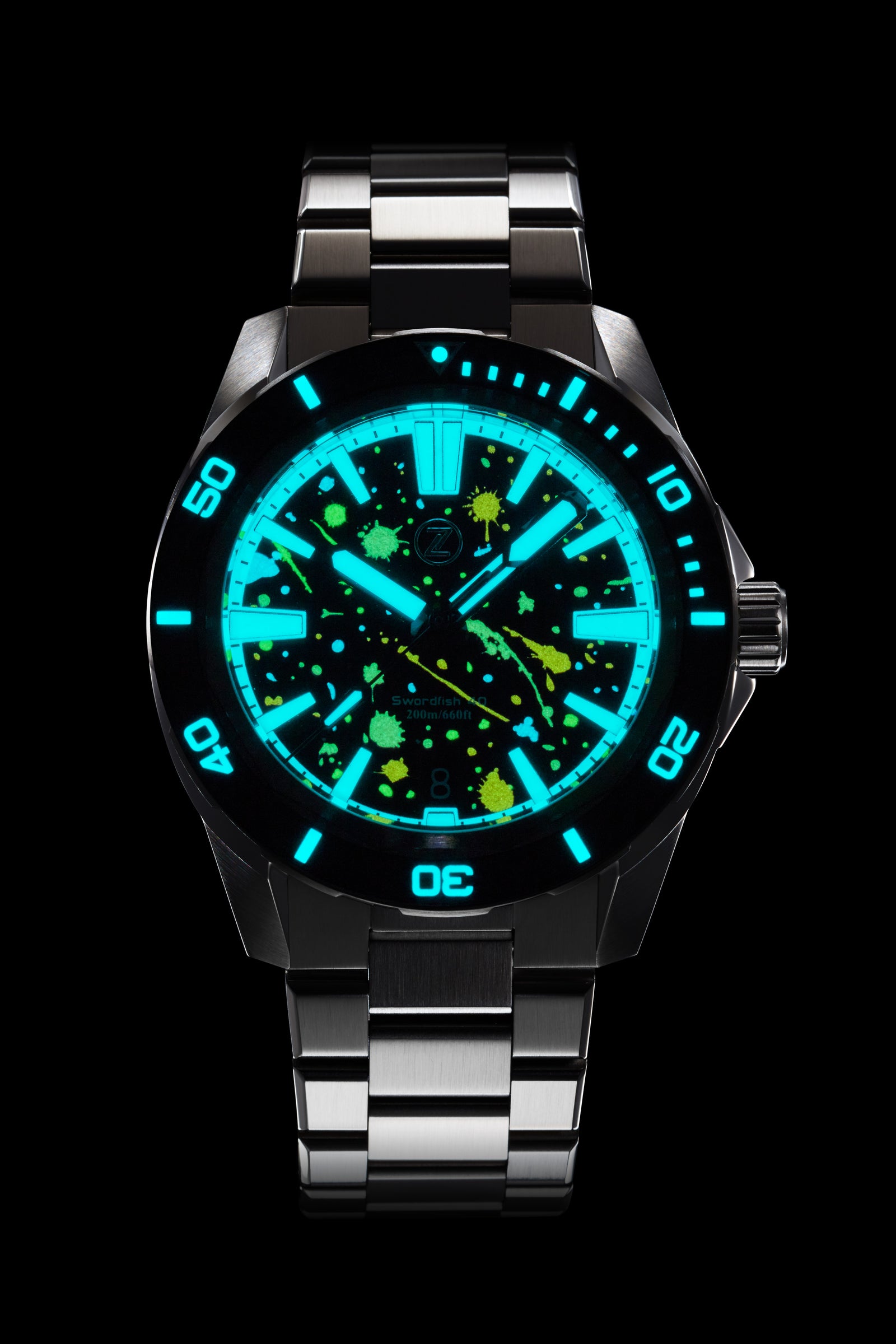 Swordfish 40mm SS 'Neon' – Zelos Watches