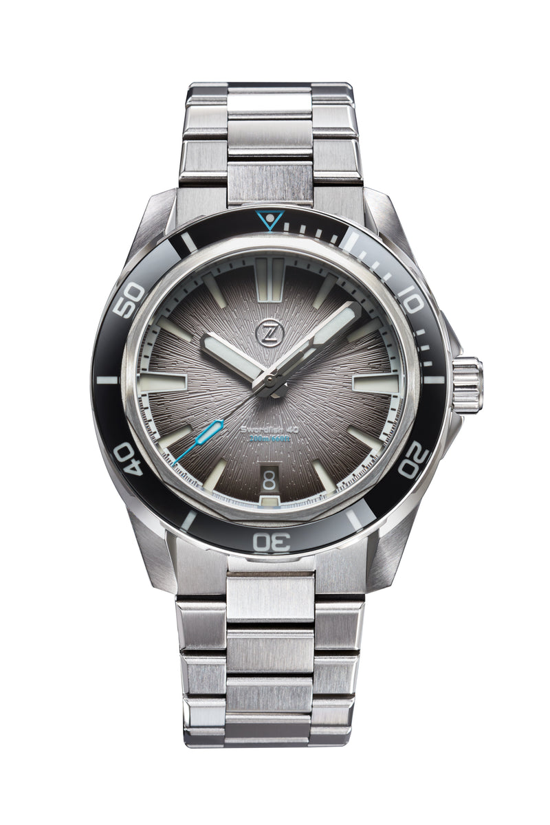 soll様② Swordfish 40mm SS 'Slate' – Zelos Watches