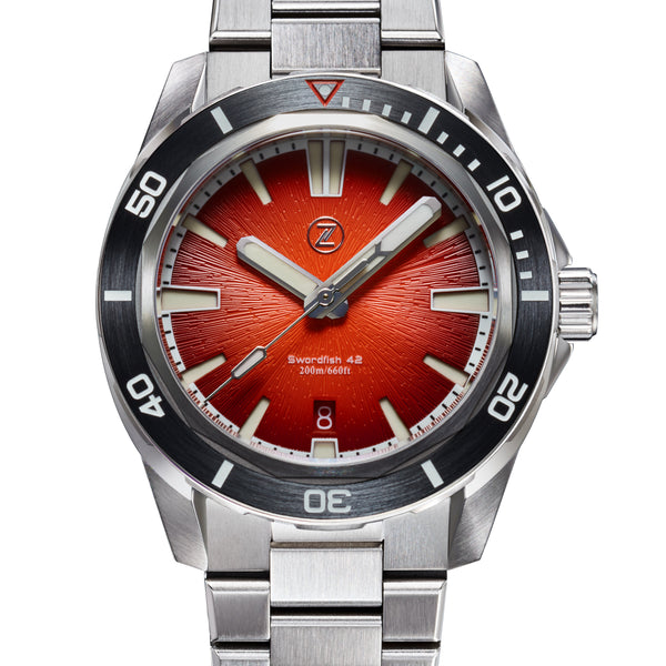 ソウセイジ Swordfish 42mm SS 'Amber' – Zelos Watches