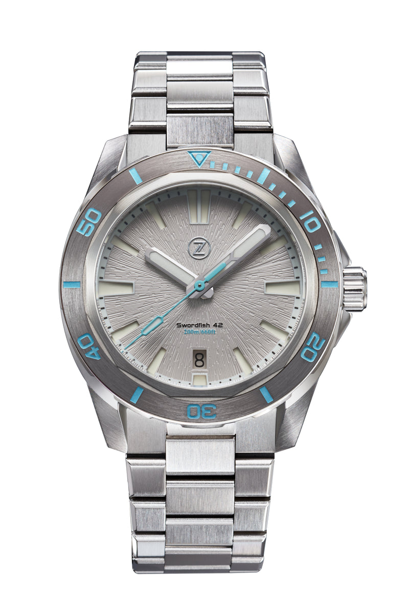 Swordfish 42mm SS 'Arctic' – Zelos Watches