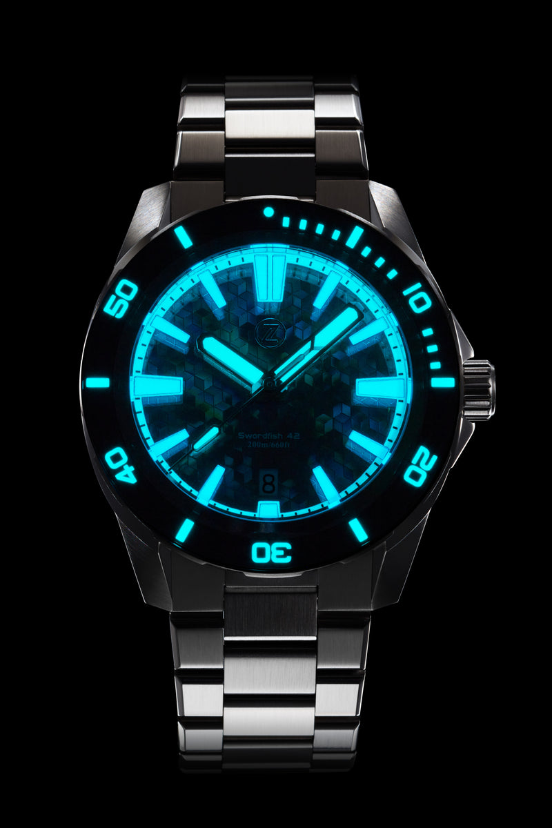 Swordfish 42mm SS 'Holo' – Zelos Watches
