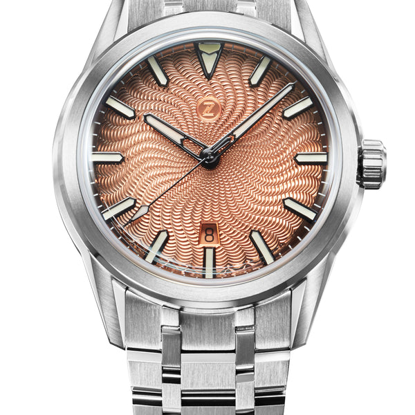 Helica 42 'Salmon' – Zelos Watches
