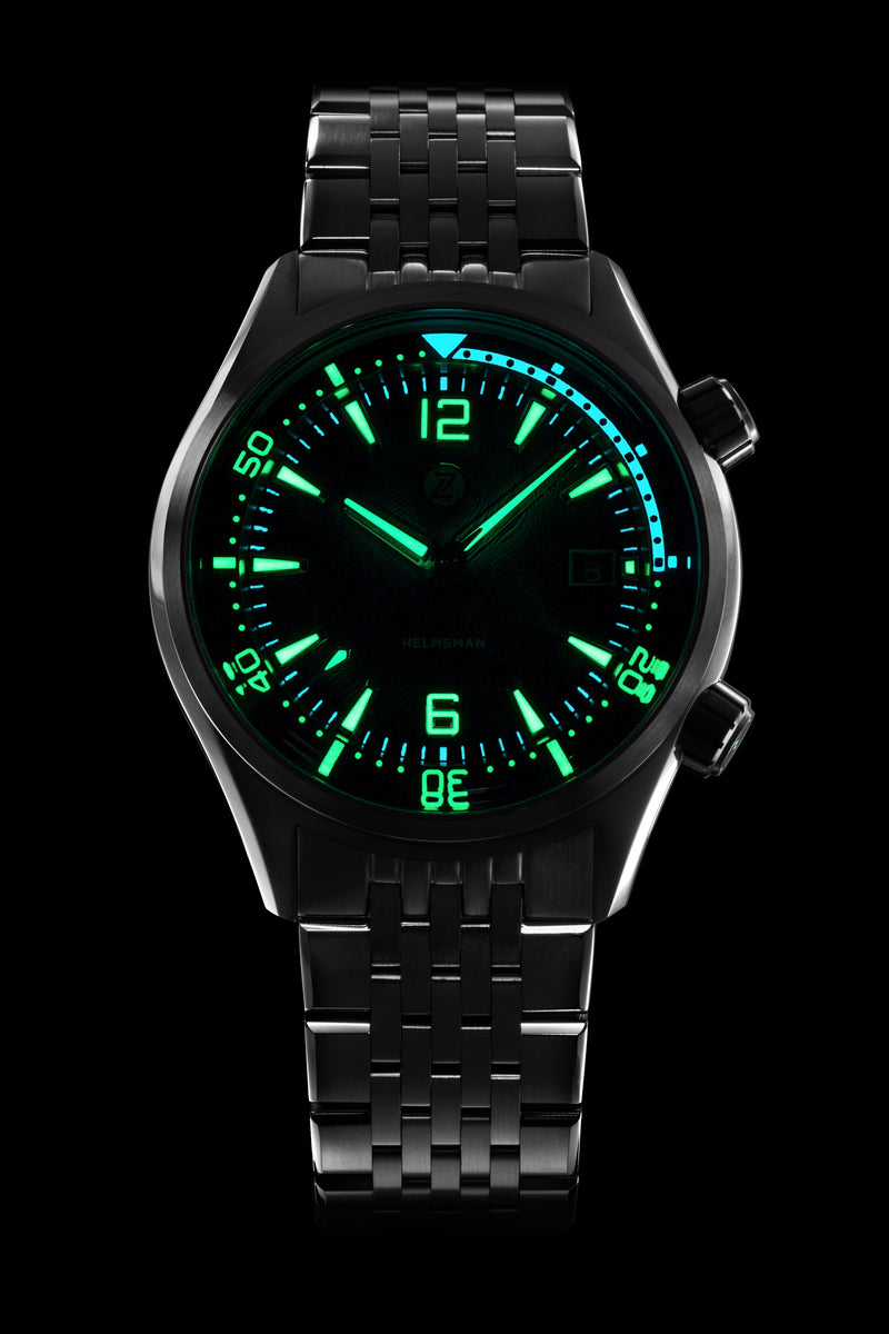 Helmsman SS 'Teal MOP' – Zelos Watches