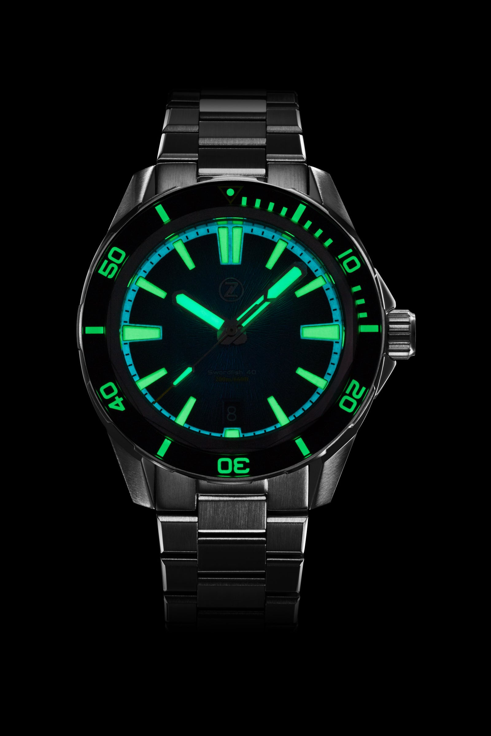 Swordfish 40mm SS 'Teal' – Zelos Watches