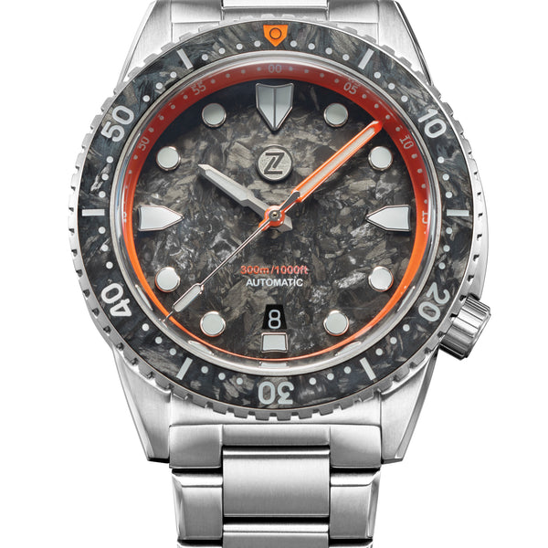 Great White 43mm Ti 'Carbon' – Zelos Watches