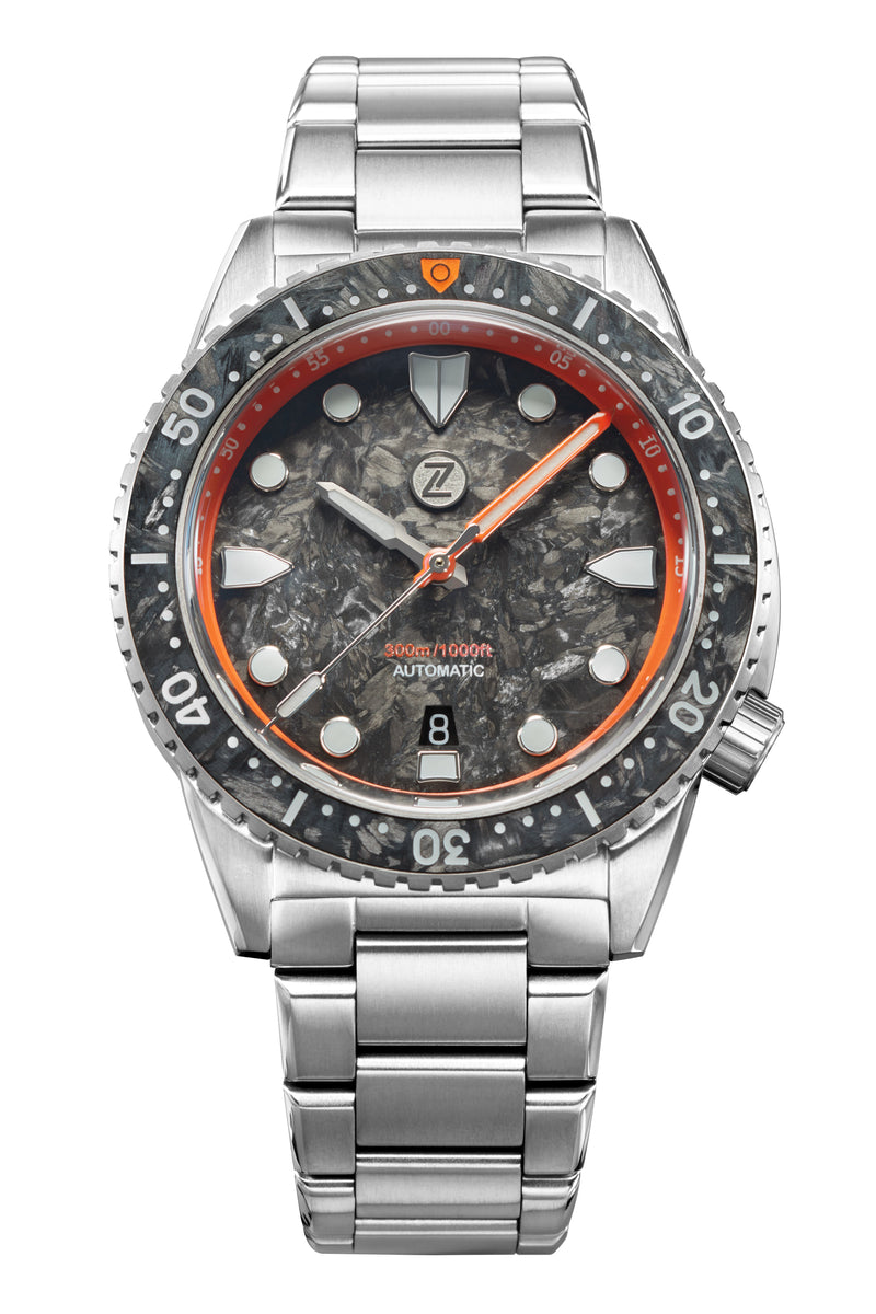 Great White 43mm Ti 'Carbon' – Zelos Watches