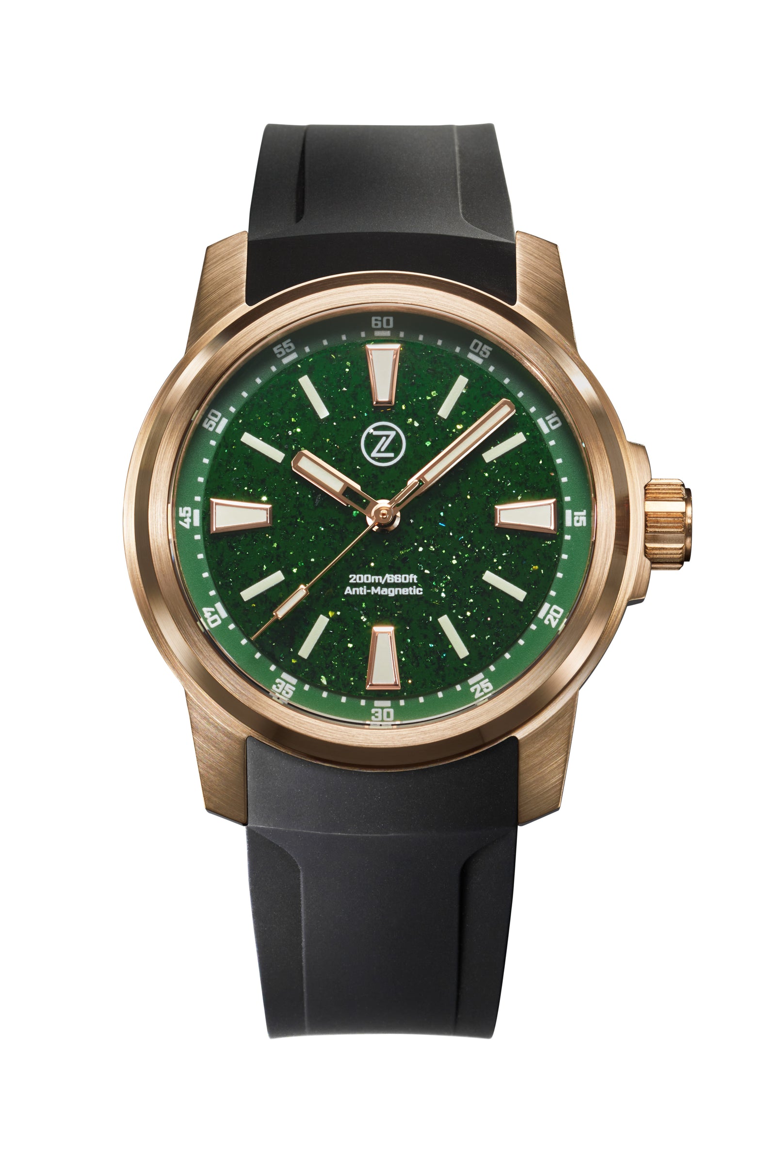 リ*ル様 コウトヒスイラン。 Aurora Field 38mm Br 'Green Aventurine' – Zelos Watches