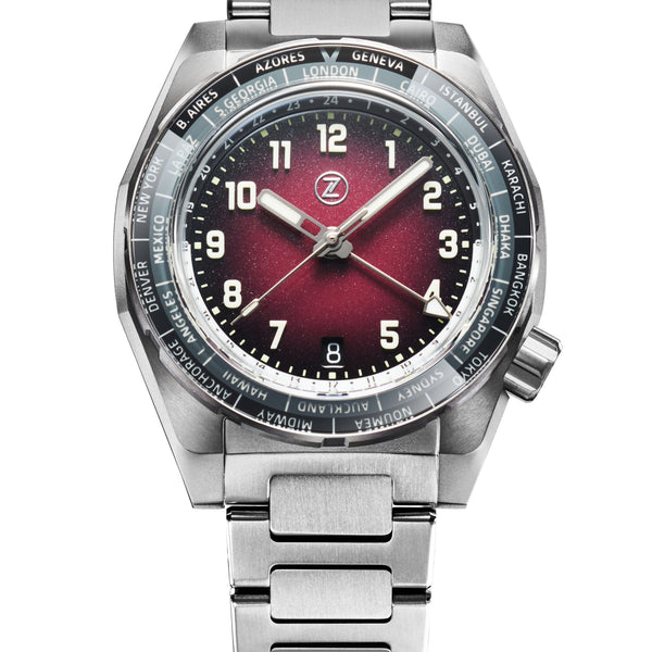 Thresher 41mm Burgundy – Zelos Watches