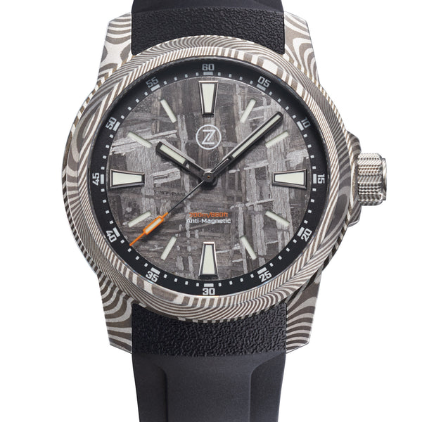 Aurora Field 38mm 'Damascus' – Zelos Watches