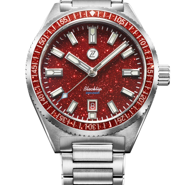 Blacktip 200m Diver Red Aventurine – Zelos Watches