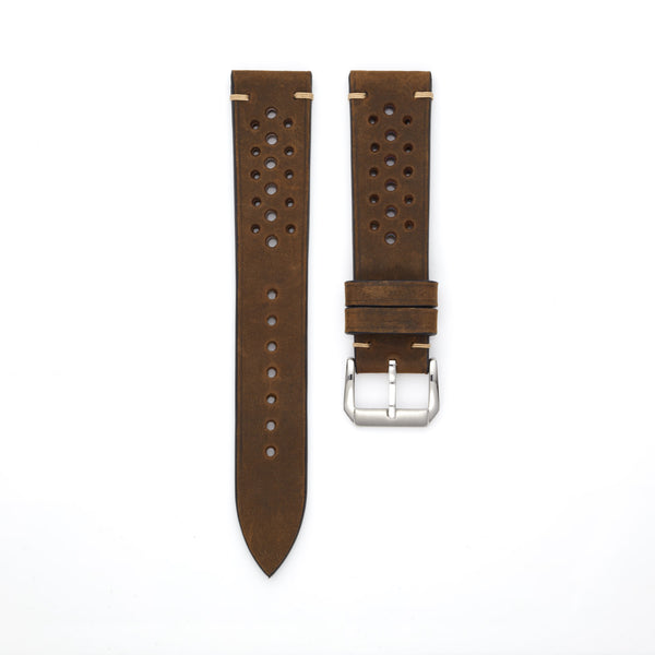 小物 Vintage Watch Belt - Wide Brown Vintage Style Wide Watch Band Cuff Style 22mm Brown Leather Strap