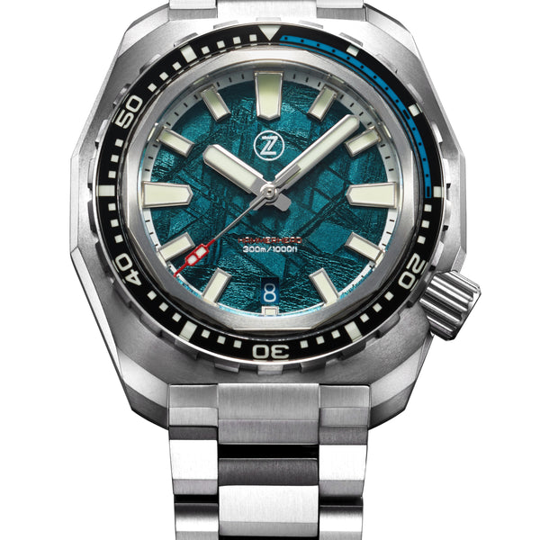 Hammerhead V3 300m Ti 'Teal Meteorite' – Zelos Watches