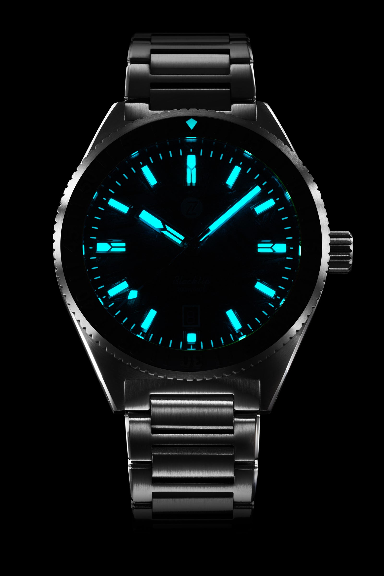 Blacktip 200m Diver SS Teal Meteorite – Zelos Watches