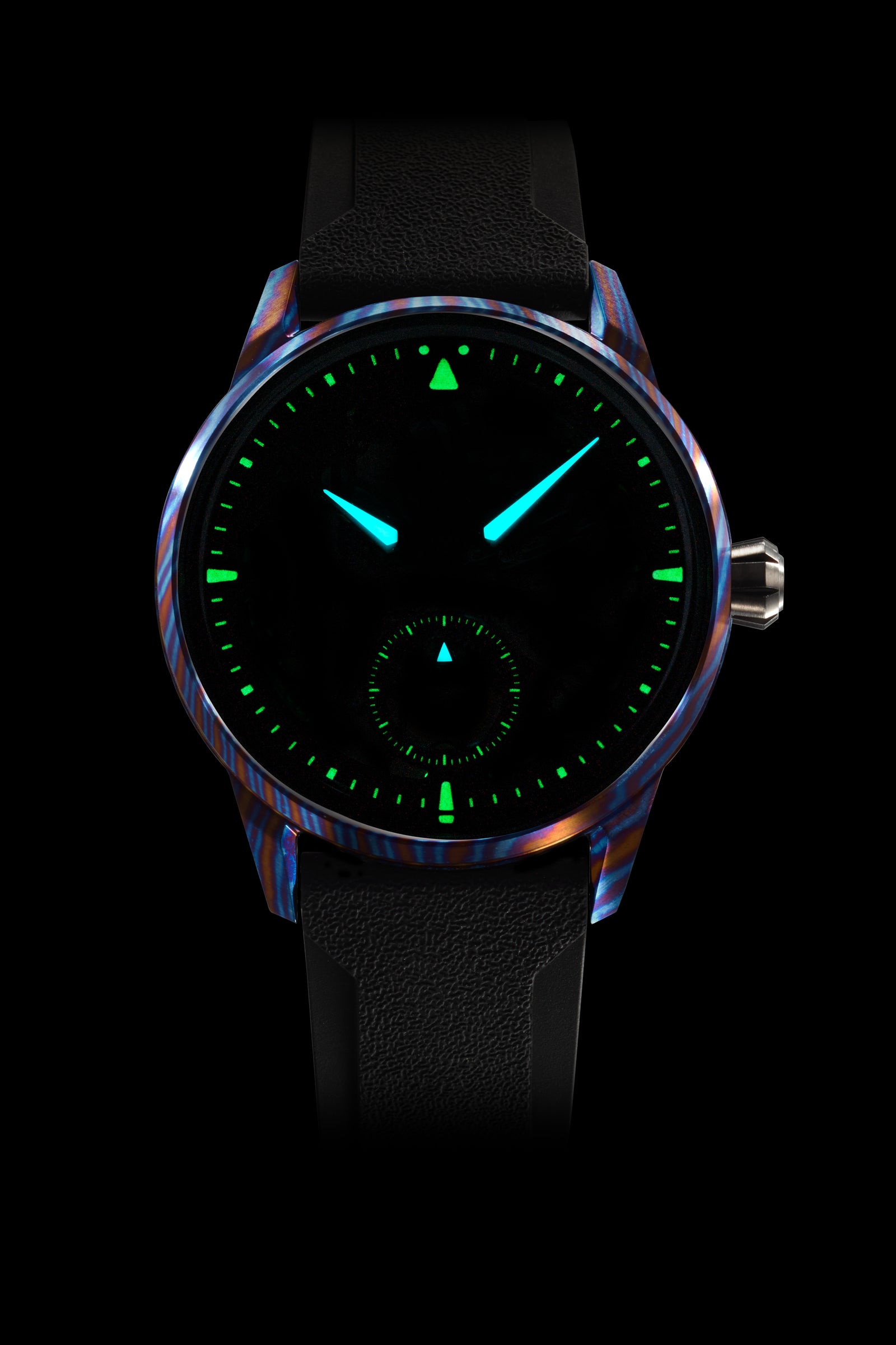 Skyraider 40 Skeleton Ti-Damascus – Zelos Watches