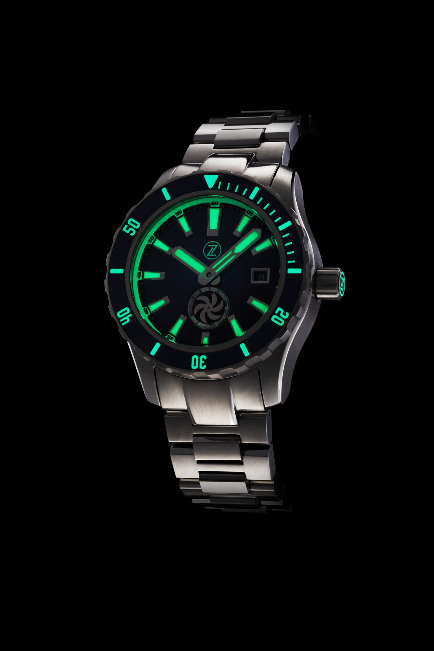 Abyss 3 3000m Steel Turbine Midnight Blue – Zelos Watches