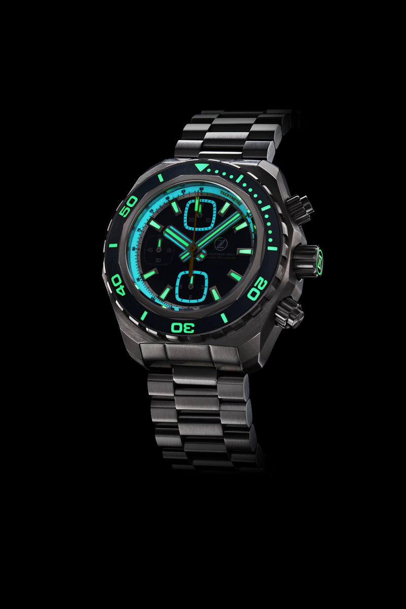 Hammerhead Chrono 1000m Diver SS Black Sand