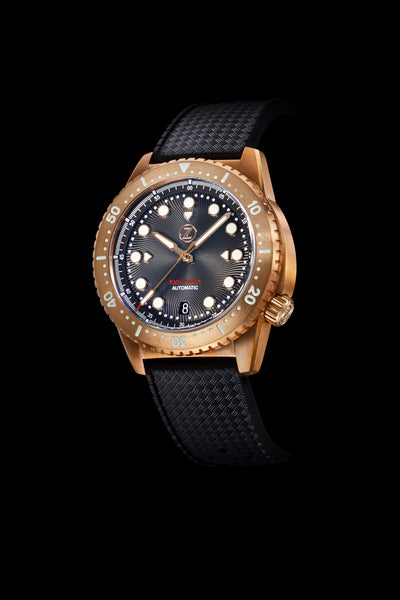 Zelos Mako bronze (v1) 500m 自動巻き時計 Zelos Mako Bronze - The Time Bum