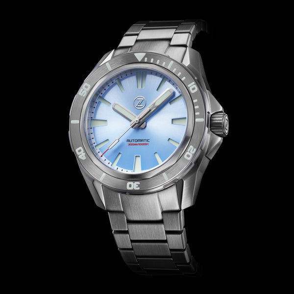 Swordfish V2 300m Diver Seiko NH35 Ice Blue – Zelos Watches