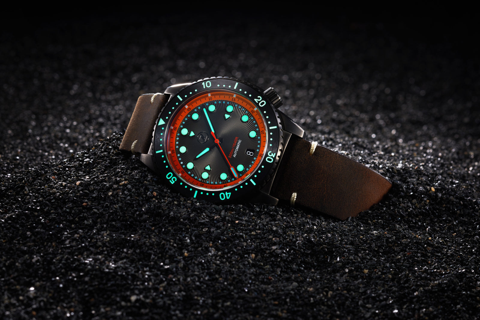 Mako V2 500m Diver Steel PVD Orange Zelos Watches