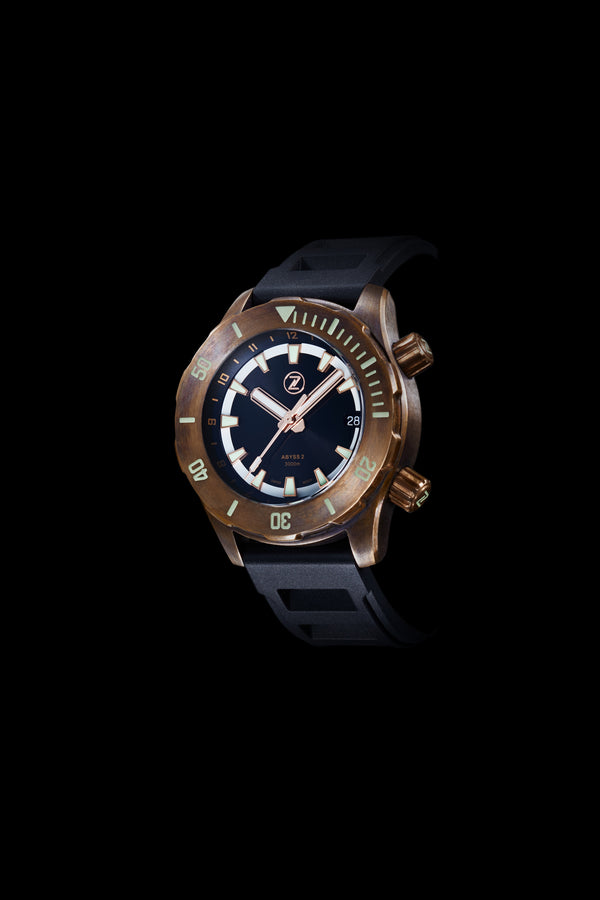 Abyss 2 3000m Bronze : Black Dial