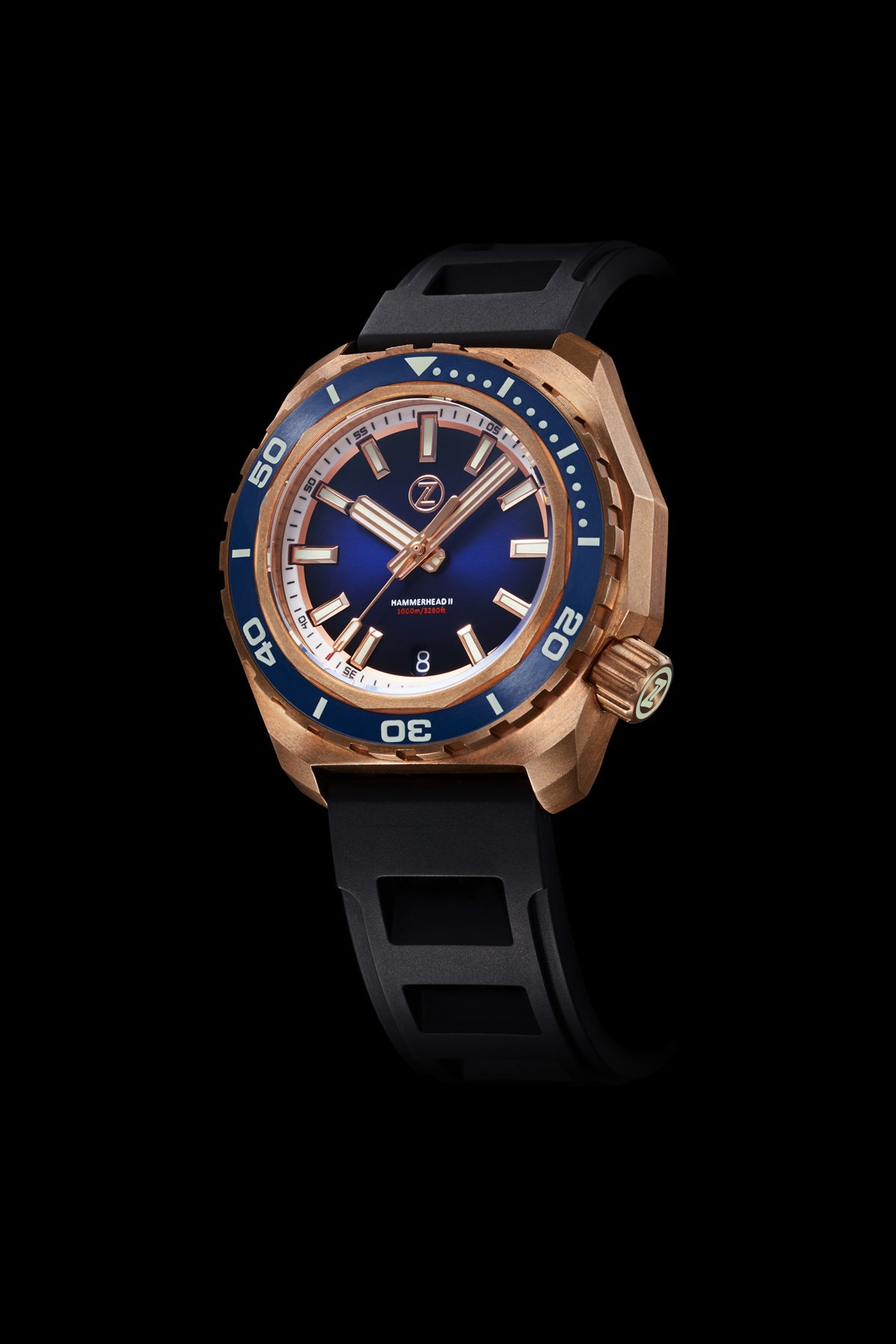 Hammerhead 1000m Bronze 'Midnight Blue' Seiko NH35 – Zelos Watches