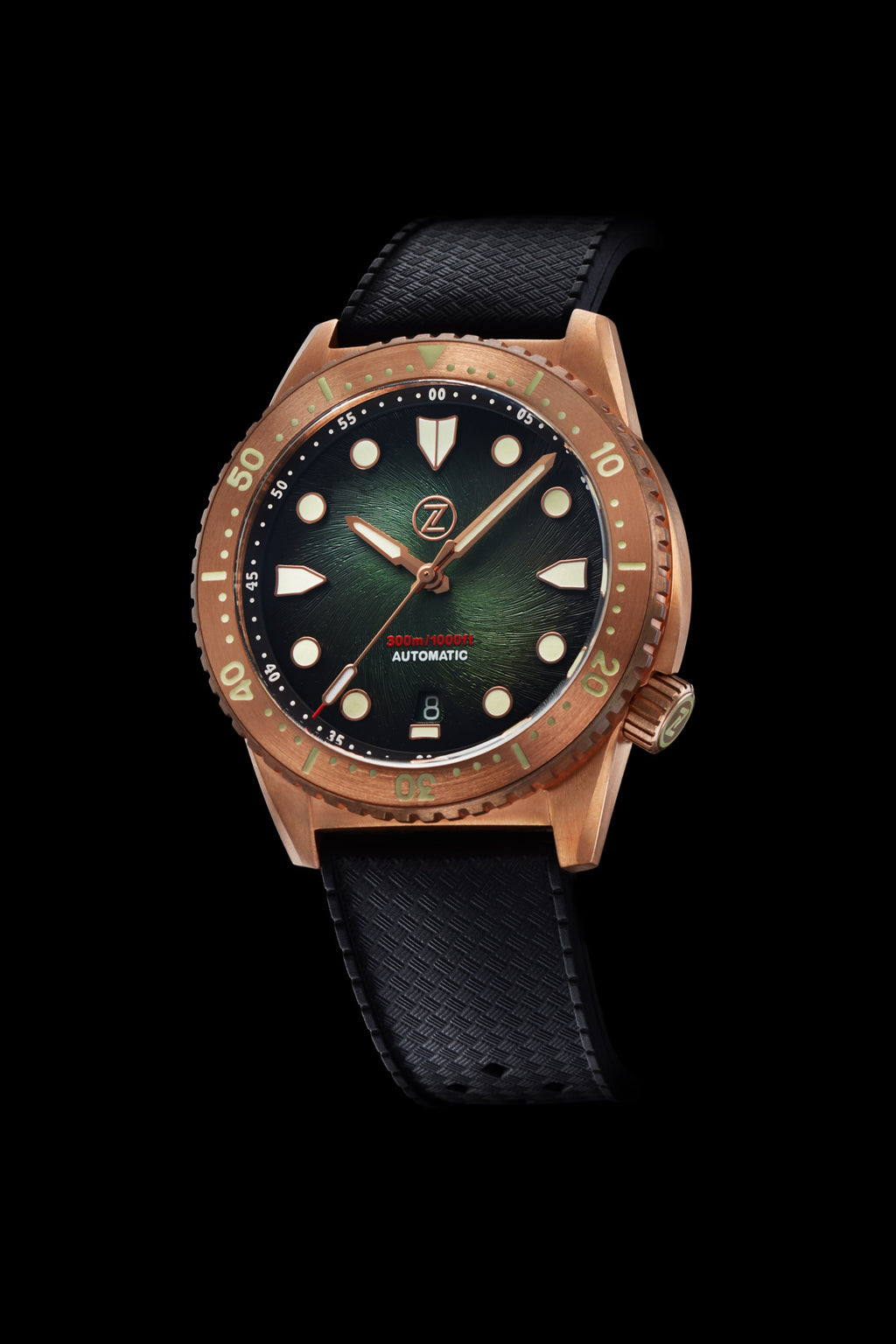 Mako V3 300m Bronze Hunter Green – Zelos Watches
