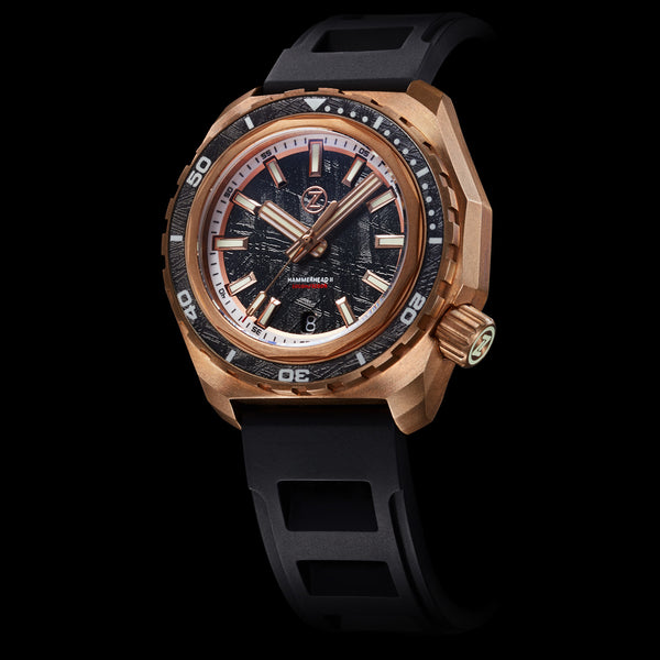 Hammerhead 1000m Bronze Meteorite Seiko NH35 – Zelos Watches