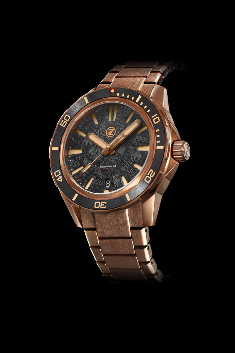 Zelos Bronze Bracelet Zelos Hammerhead V3 300m Bronze Frost Watch