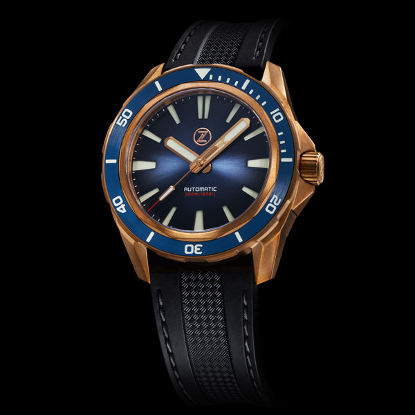 Swordfish Bronze 300m Diver Seiko NH35 'Cobalt Blue' – Zelos Watches