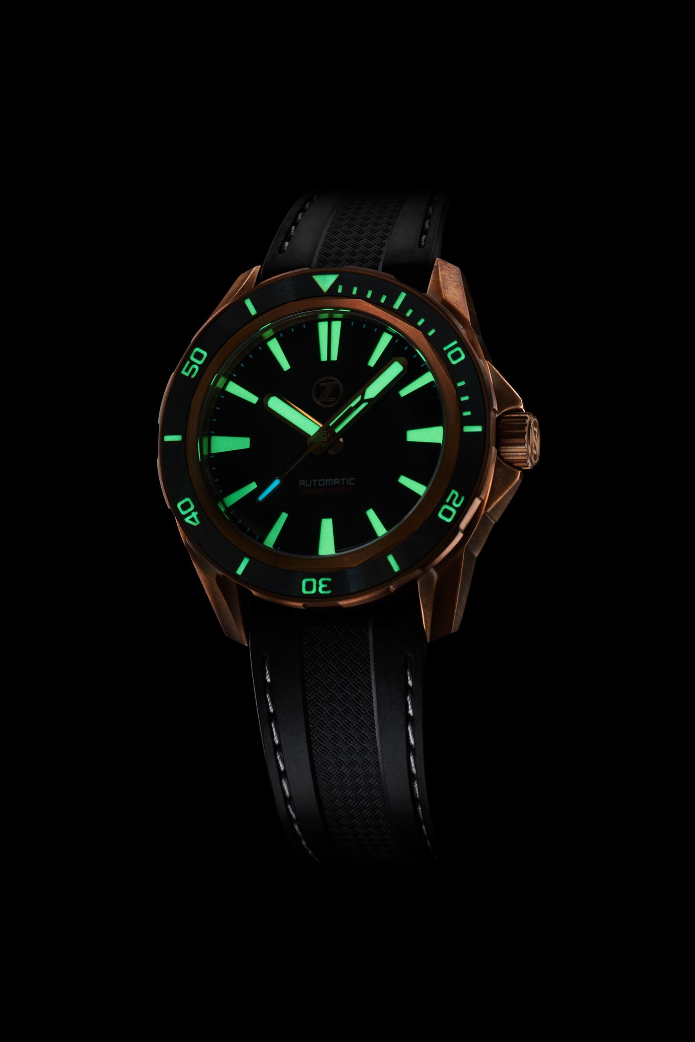 Swordfish Bronze 300m Diver Seiko NH35 'Black Sand' – Zelos Watches