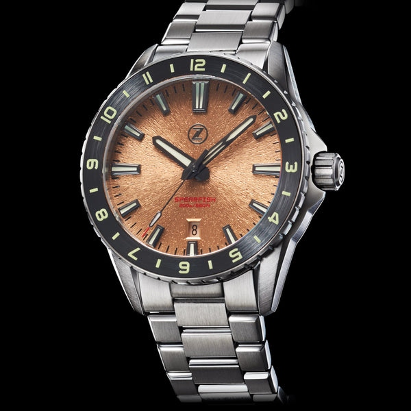Spearfish 40mm 12Hr 'Copper' – Zelos Watches
