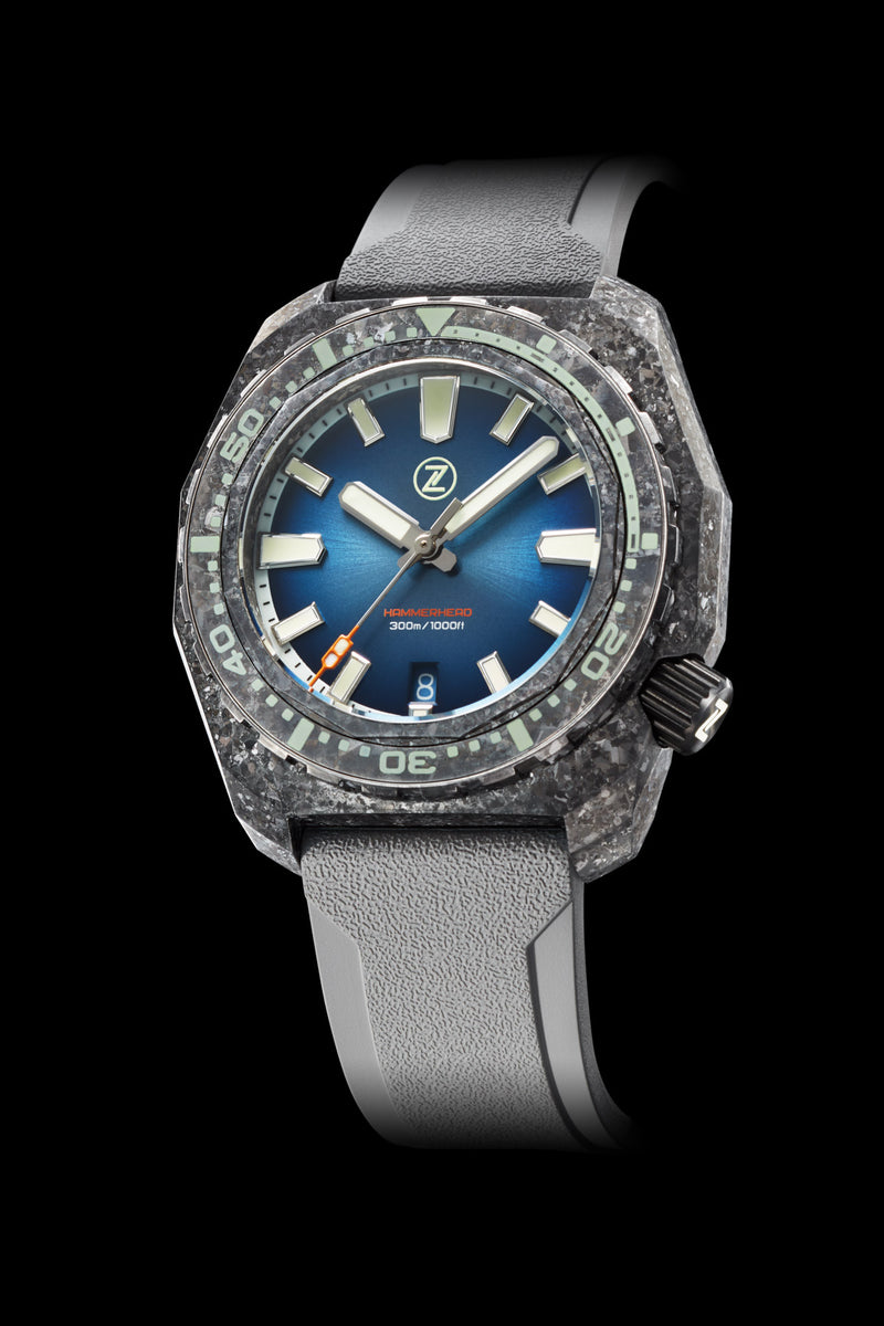 Hammerhead V3 300m Ti 'Chalk Blue' – Zelos Watches