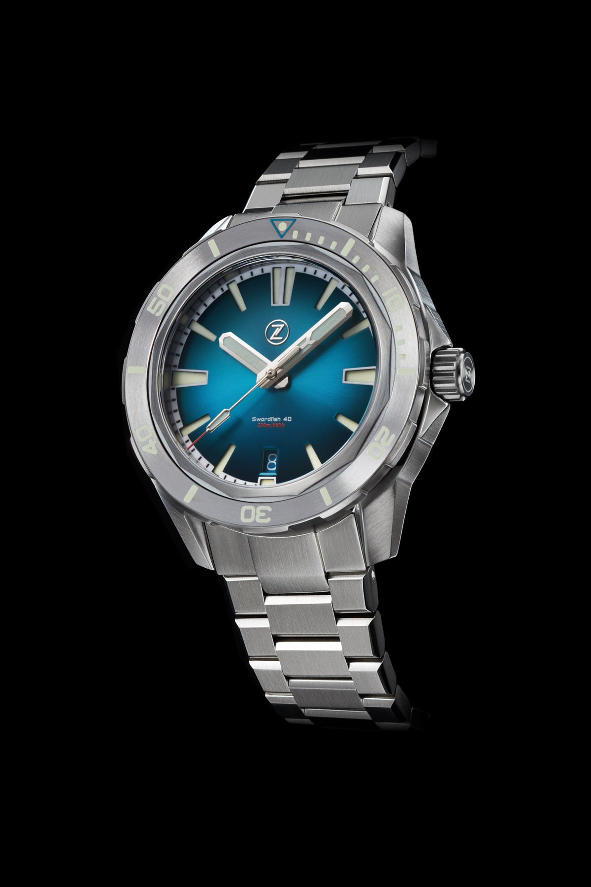 メルル様　ブルーs Swordfish 40mm SS Teal – Zelos Watches