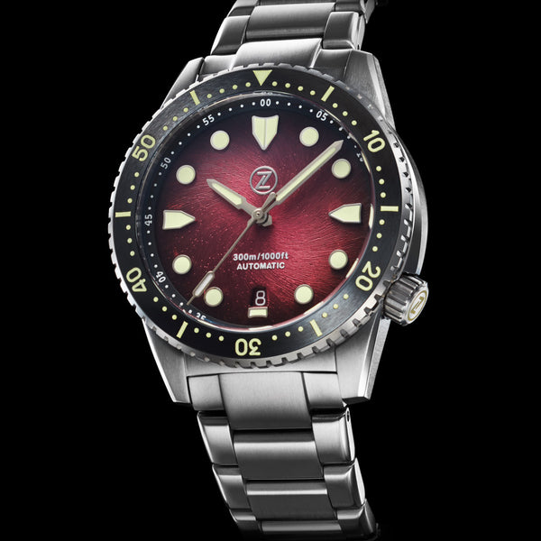 Mako V3 300m Ti 'Burgundy' – Zelos Watches