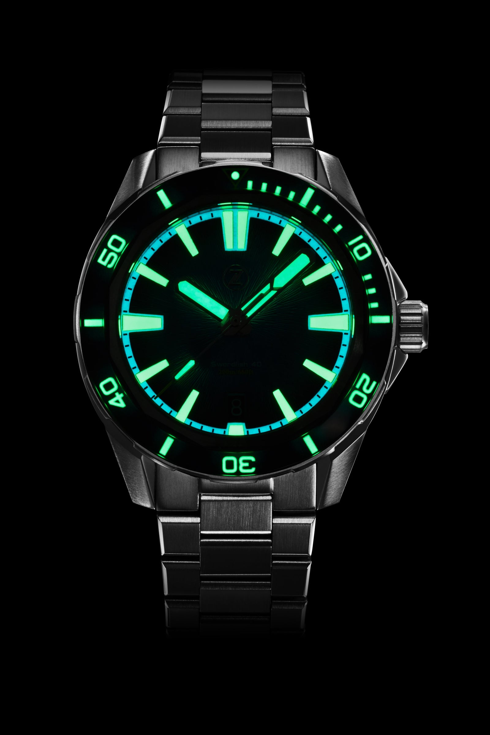 Swordfish 40mm SS 'Teal' – Zelos Watches