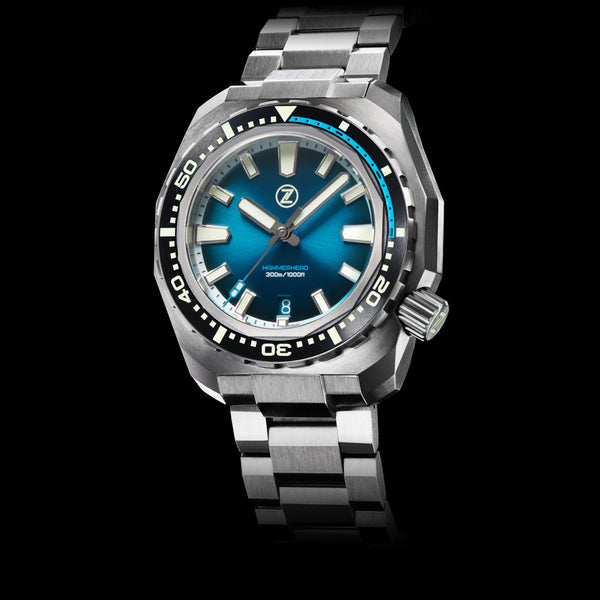 Hammerhead V3 300m Ti 'Ti-Damascus' – Zelos Watches
